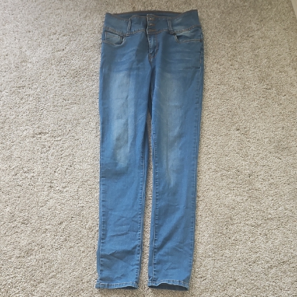 BAMBOO Blue Skinny Jeans Versatile Style